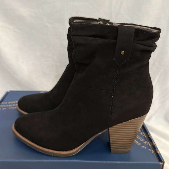 Dr. Scholl's Pointed Toe Mid Shaft Ruched Boots - Kall Me - Picture 3 of 6